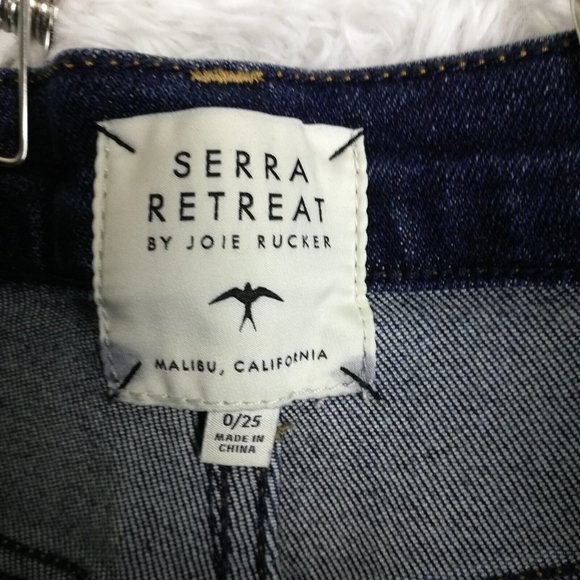 Serra Retreat Womens Jeans Straight Leg Blue Denim Dark Wash High Rise 0 New - Picture 11 of 14